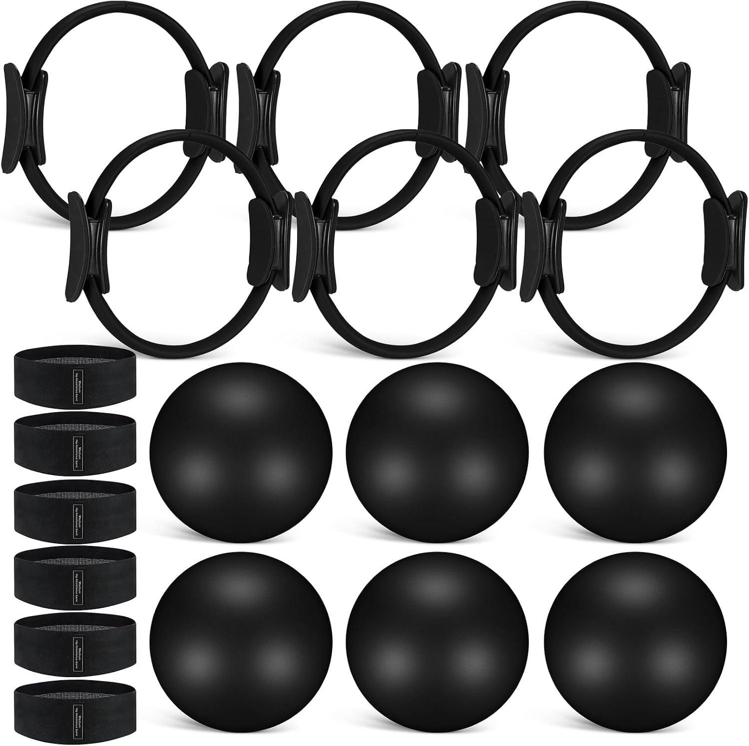 Resistance Loop Mini Band - 18 Parça Pilates Halkası ve Top