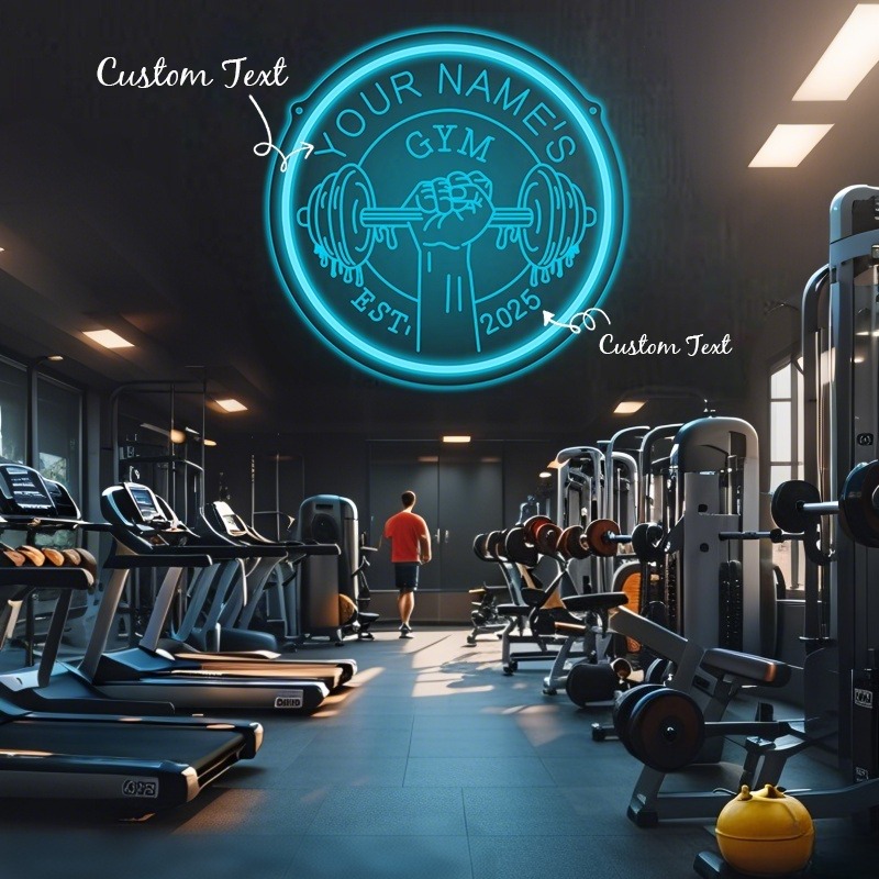 Home Gym Interior Design - Özel LED Spor Salonu Neon Burcu