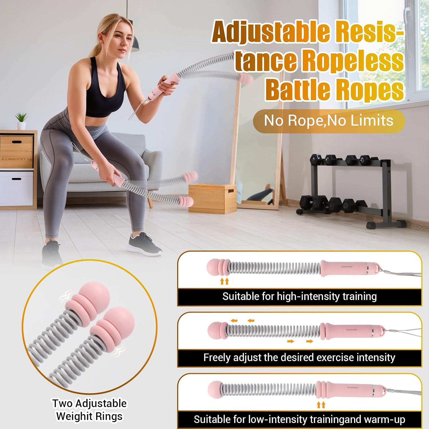 Taşınabilir İpsiz Battle Rope' - Home Gym Workout Equipment incelemesi ve fiyatı