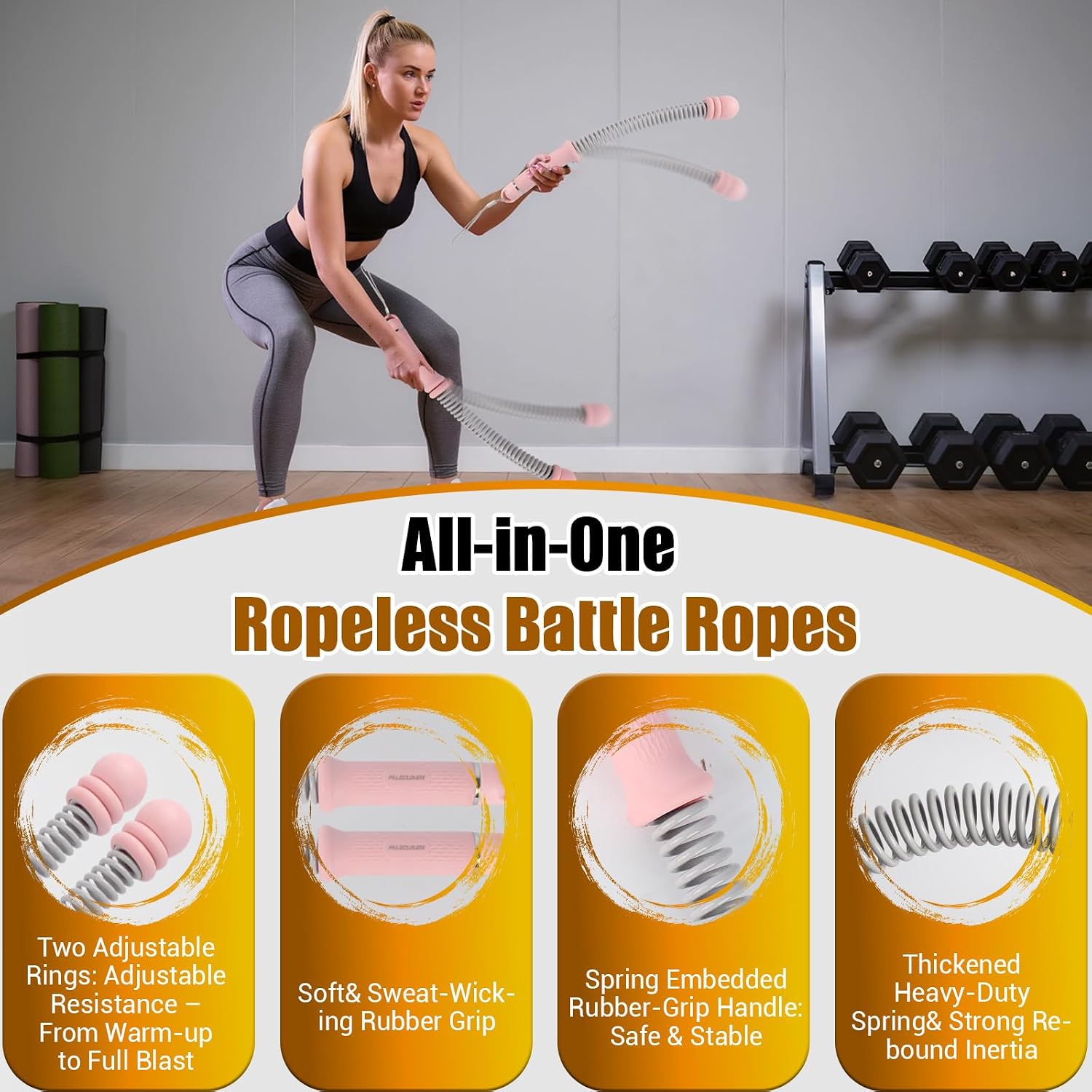 Taşınabilir İpsiz Battle Rope' - Home Gym Workout Equipment incelemesi ve fiyatı